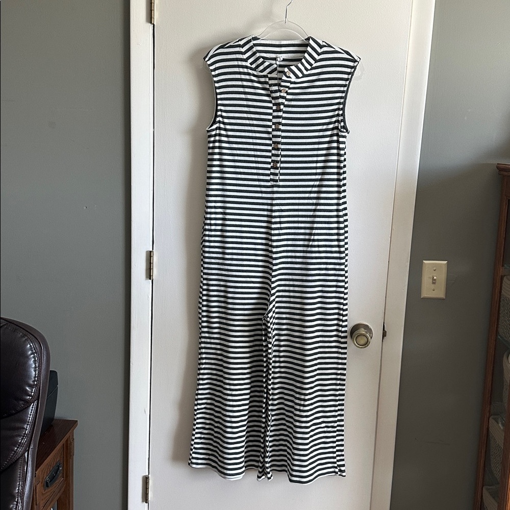 Striped Sleeveless Romper